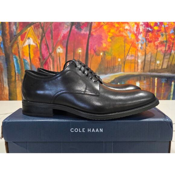 Cole Haan Modern Essentials Plain Toe Black Size 11 Men\'s Dress Shoes C38446 main image 5